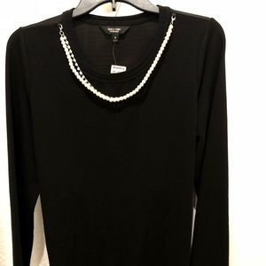Simply Vera Vera Wang Black Long-Sleeved Shirt NWT